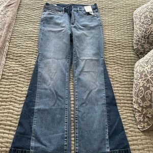 NWT Gap Flared patchwork Women's Jeans
